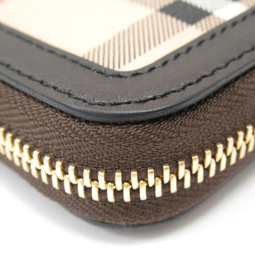 Burberry long brown wallet round beige leather - Picture 10 of 16